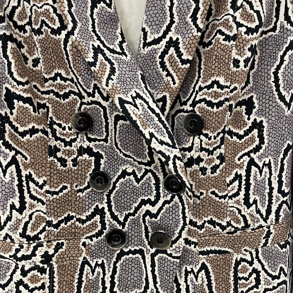Cabi Python Gray Print Blazer Size 8 - image 2